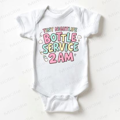 TINY NIGHTLIFE BOTTLE SERVICE 2 AM Baby Slogan Body bianco - Bianco - 18-24 mesi - image 1