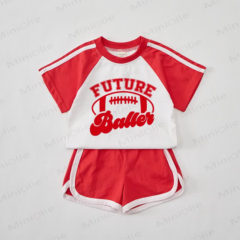 Completo t-shirt rosso baby FUTURE - Rosso - 2-3T - image 1