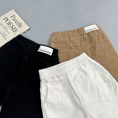 Pantaloni a gamba dritta in tinta unita per neonati e bambini piccoli - image 5