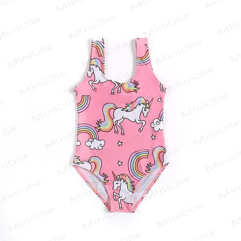 Tutina da bagno per bambina con volant e fenicottero - Arcobaleno Rosa - 6-7T - image 5