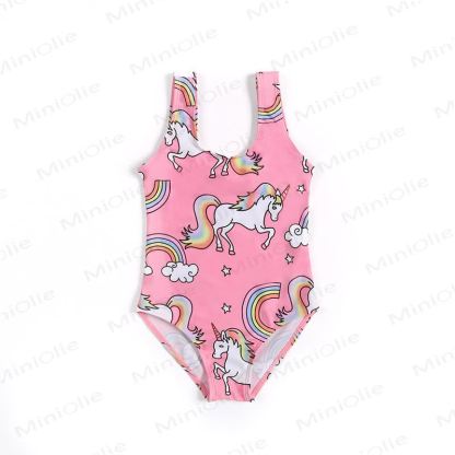 Tutina da bagno per bambina con volant e fenicottero - Arcobaleno Rosa - 6-7T - image 5