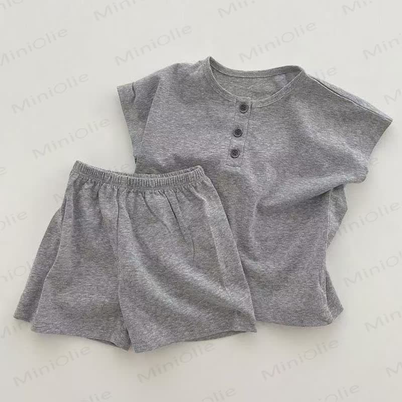 Completo due pezzi composto da canotta e pantaloncini in maglia morbidissima. - Grigio - 2-3T - image 3