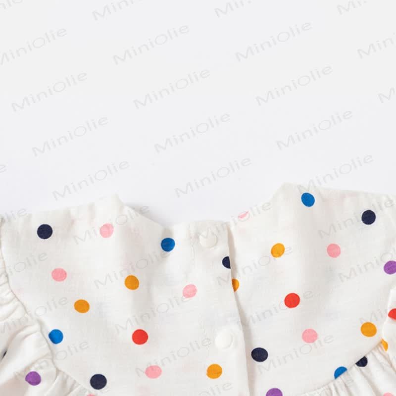 Vestitino estivo per bambina con stampa di coniglietti e pois - image 7