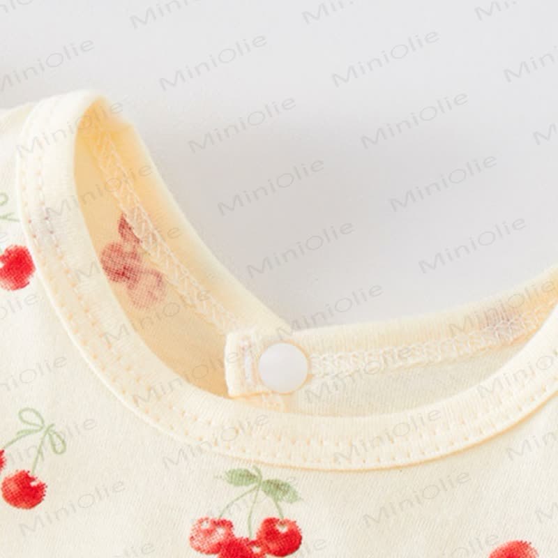 Vestitino beige con maniche a volant per bambina - image 4