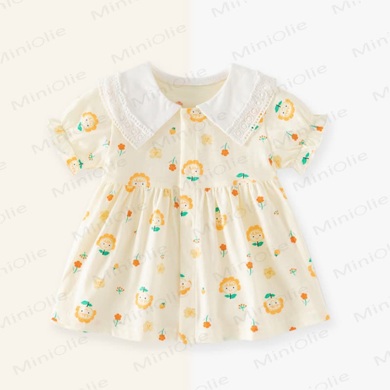 Vestitino estivo a fiori per bambina - Beige - 3-4 anni - image 3