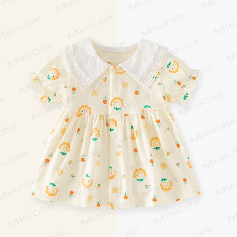 Vestitino estivo a fiori per bambina - Beige - 3-4 anni - image 3