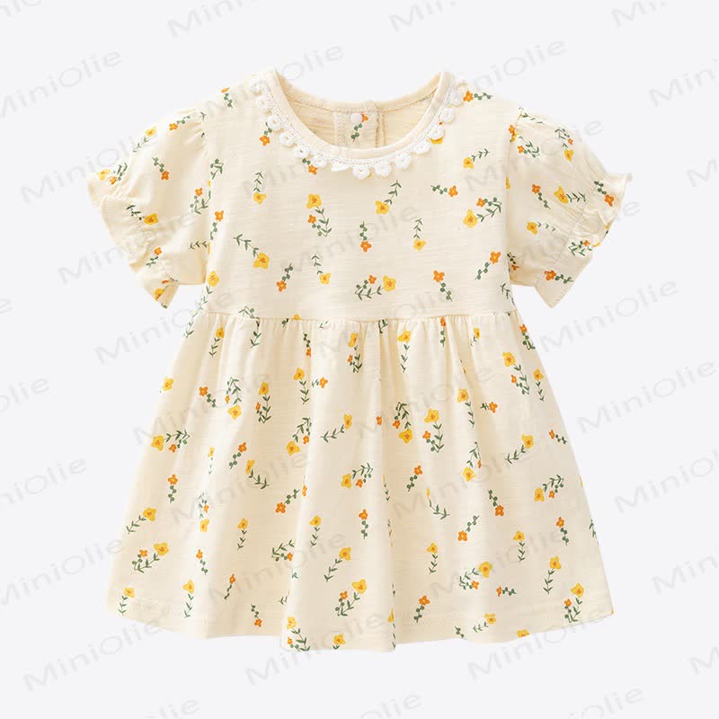 Vestitino estivo a fiori per bambina - Fiore giallo - 3-4 anni - image 1