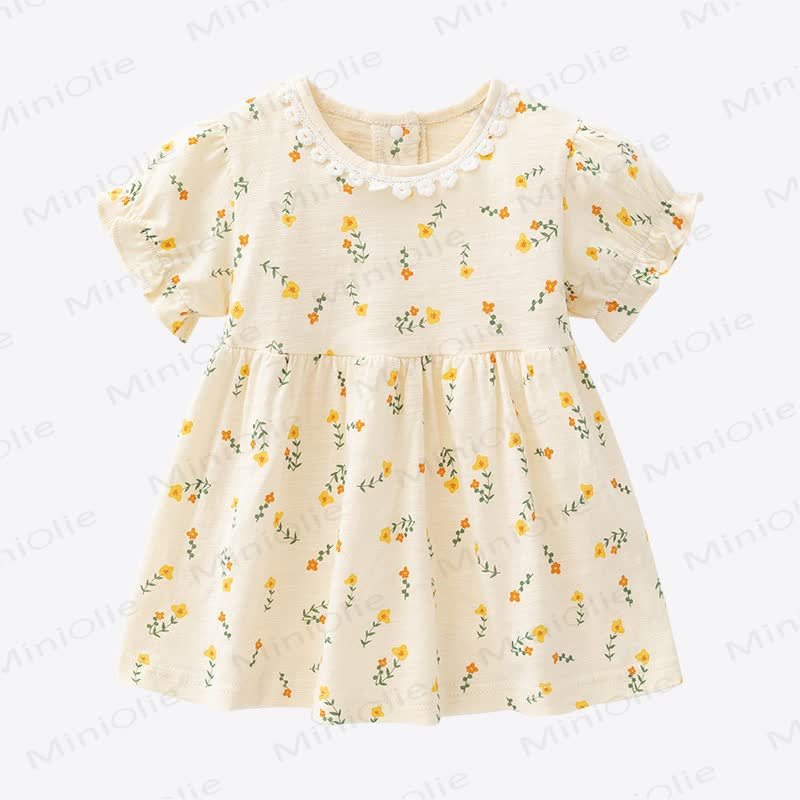 Vestitino estivo a fiori per bambina - Fiore giallo - 3-4 anni - image 1