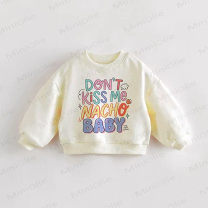 Felpa color crema per neonati e bambini piccoli DON'S KISS ME NACHO BABY - Crema - 3-5T - image 1