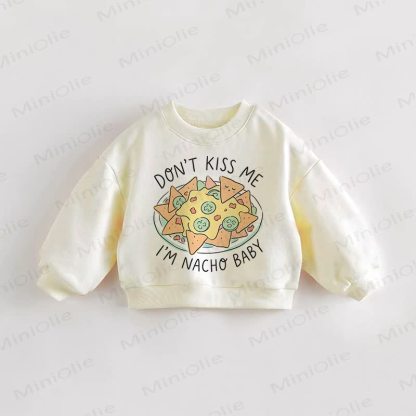 DON'S KISS ME I'M NACHO BABY Felpa color crema per neonati e bambini - Crema - 3-5T - image 1