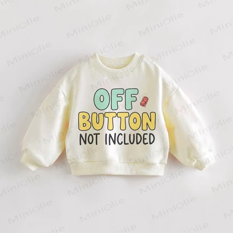 PULSANTE OFF NON INCLUSO Felpa color crema per neonati e bambini - Crema - 3-5T - image 1