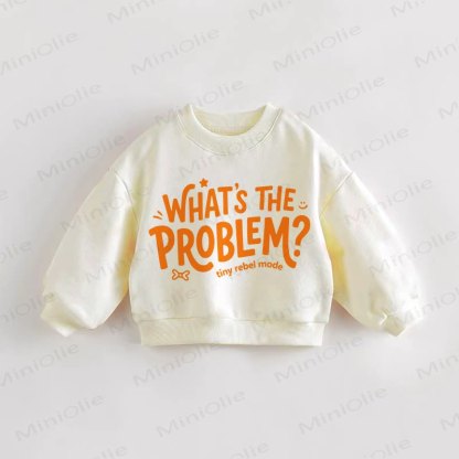 QUAL È IL PROBLEMA? TINY REBEL MODE BABY Felpa color crema per neonati e bambini - Crema - 3-5T - image 1