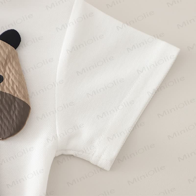 Completo da bambino in cotone con polo e pantaloncini con taschino, collezione Deer Collection. - image 5