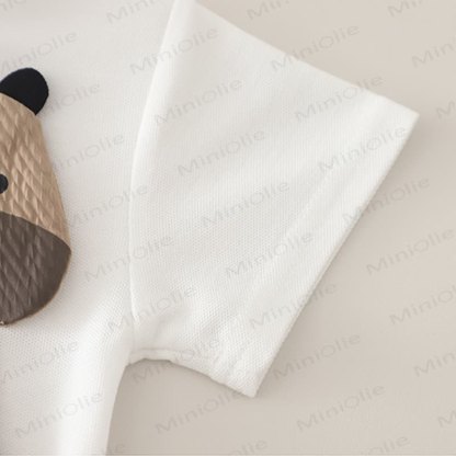 Completo da bambino in cotone con polo e pantaloncini con taschino, collezione Deer Collection. - image 5