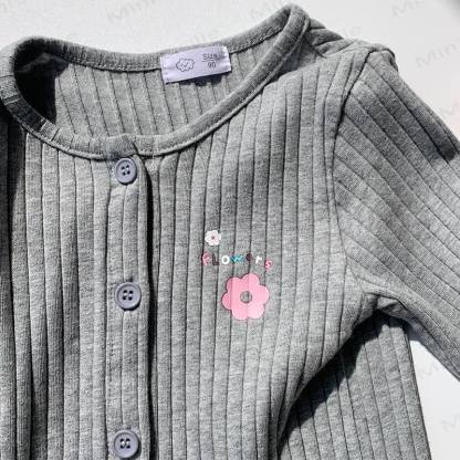 Cardigan a coste con stampa animalier/floreale per bambina - image 12