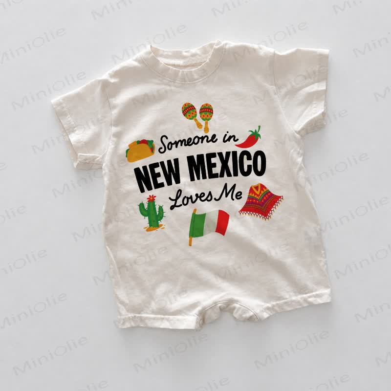 QUALCUNO IN NEW MEXICO MI AMA Pagliaccetto bianco per neonati - image 1