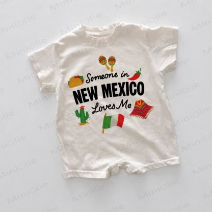 QUALCUNO IN NEW MEXICO MI AMA Pagliaccetto bianco per neonati - image 1