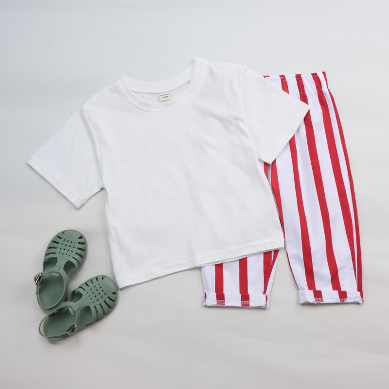 Vivo ancora con i miei genitori - Set da 2 pezzi a righe rosse con slogan per neonati - image 3