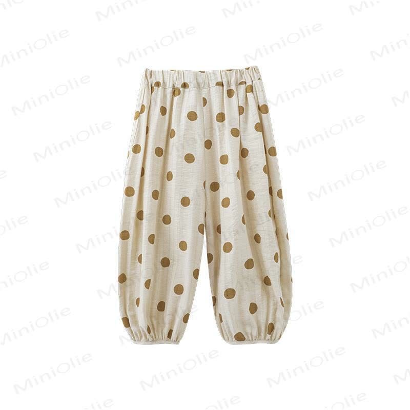 Pantaloni a pois per bambine - Giallo - 6-7T - image 3