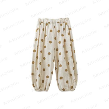 Pantaloni a pois per bambine - Giallo - 6-7T - image 3