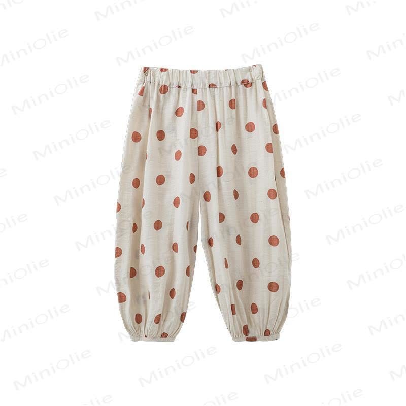 Pantaloni a pois per bambine - Rosso - 6-7T - image 4