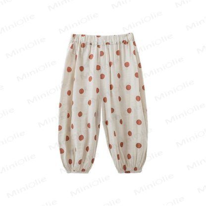 Pantaloni a pois per bambine - Rosso - 6-7T - image 4