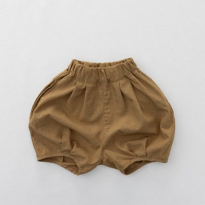 Pantaloncini da bambino in cotone a tinta unita - Marrone - 6-7T - image 5