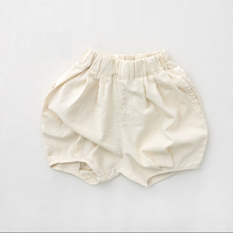 Pantaloncini da bambino in cotone a tinta unita - Bianco - 6-7T - image 6