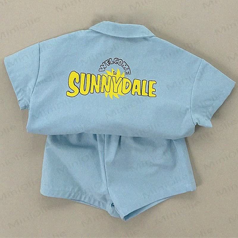 Completo due pezzi per bambini: polo e pantaloncini - Blu - 4-5T - image 3