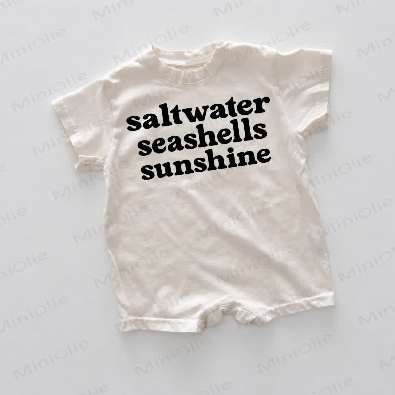 SALMA CONCHIGLIE SOLE Pagliaccetto bianco per neonati con slogan - Bianco - 18-24 mesi - image 1