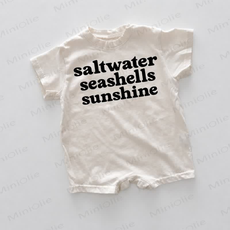 SALMA CONCHIGLIE SOLE Pagliaccetto bianco per neonati con slogan - Bianco - 18-24 mesi - image 1