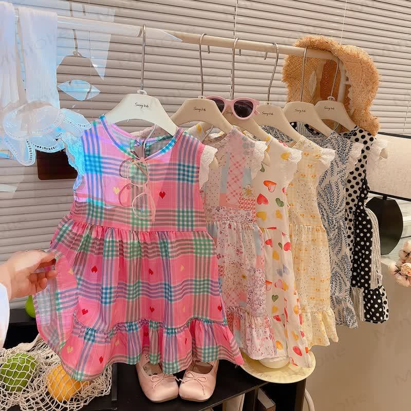 Vestito da bambina con maniche a volant - image 1