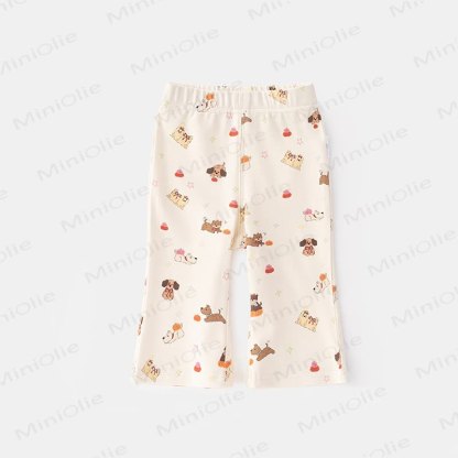 Leggings da bambina con stampa a cartoni animati - Beige - 3-4 anni - image 2