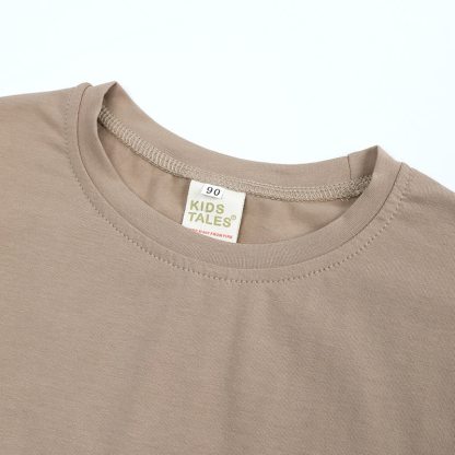 Set pigiama per bambini composto da top e pantaloni in maglia a tinta unita, due pezzi. - image 11
