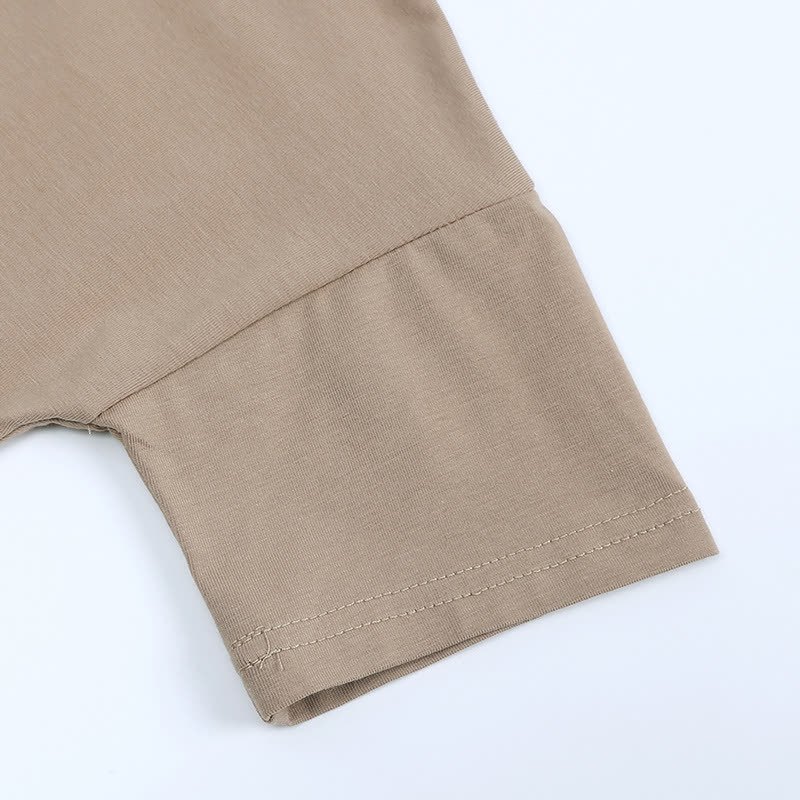 Set pigiama per bambini composto da top e pantaloni in maglia a tinta unita, due pezzi. - image 12