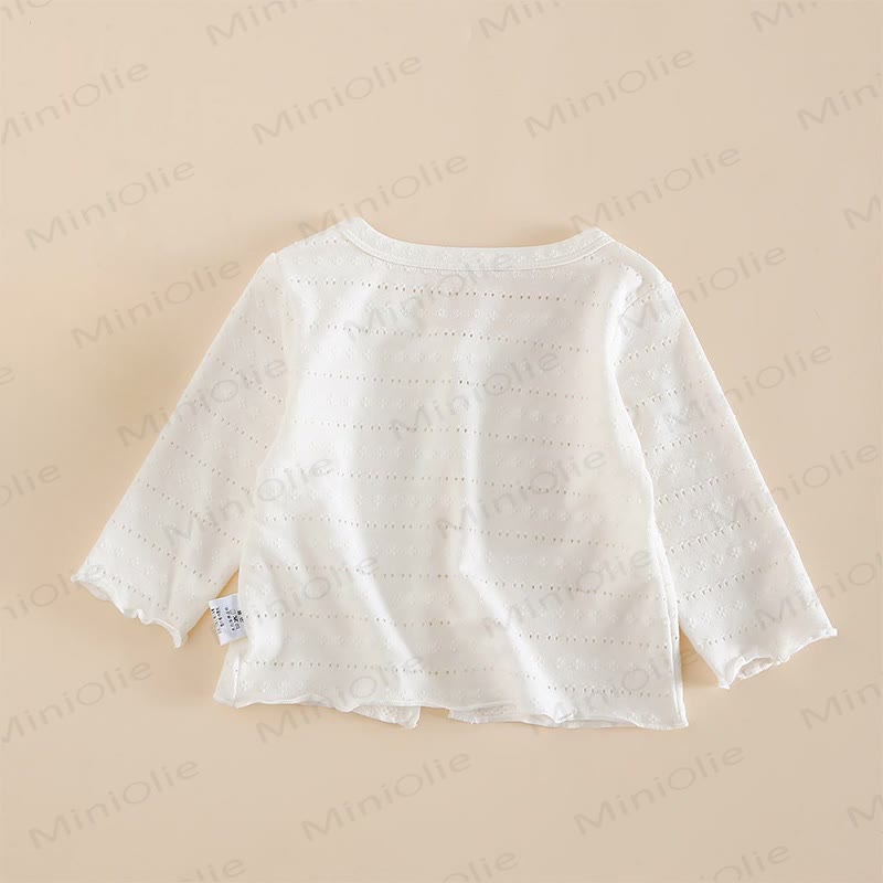 Cappotto bianco tinta unita per bambini - image 2