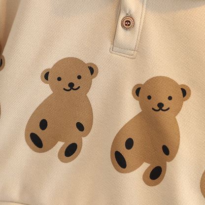 Completo per neonato/a composto da felpa e pantaloni con stampa animalier, due pezzi. - image 24