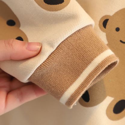 Completo per neonato/a composto da felpa e pantaloni con stampa animalier, due pezzi. - image 26