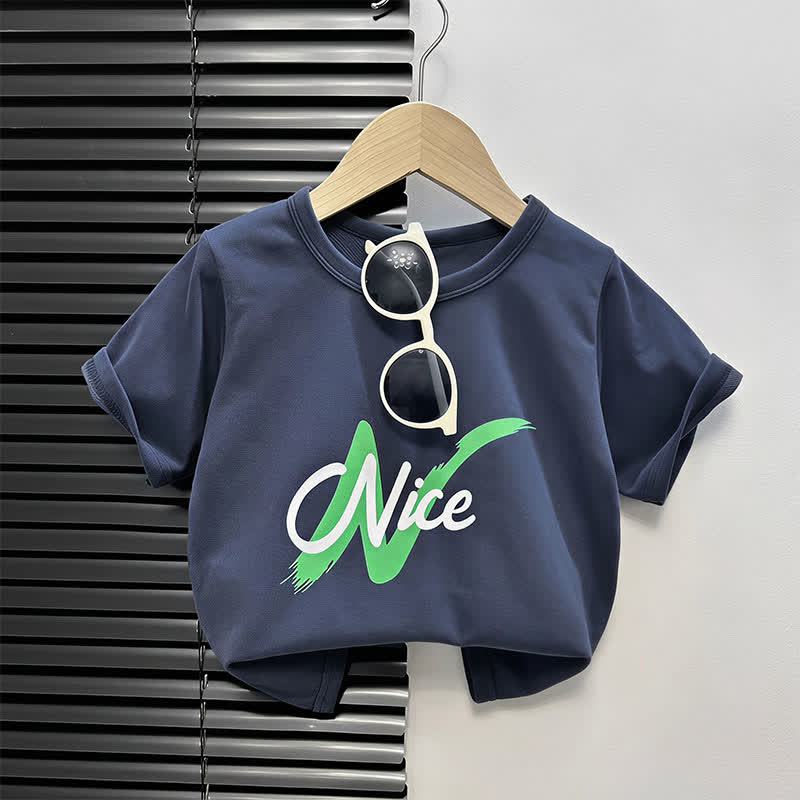 T-shirt a maniche corte per bambini con stampa a cartoni animati. - Blu e verde BELLO - 4-5T - image 4