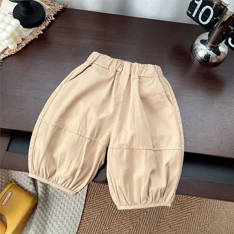 Completo da neonato composto da top a quadretti azzurri con fiocco e pantaloni beige. - image 4