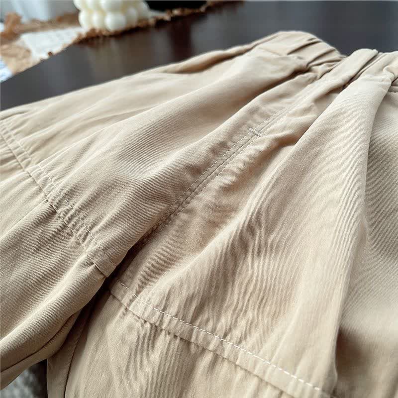 Completo da neonato composto da top a quadretti azzurri con fiocco e pantaloni beige. - image 13