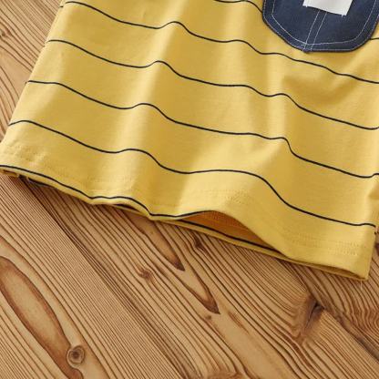 T-shirt a maniche lunghe in denim con taschino per bambino piccolo - image 9