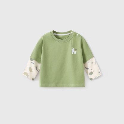 Maglietta a maniche lunghe a strati per neonati e bambini piccoli HI - Verde - 4-5T - image 3