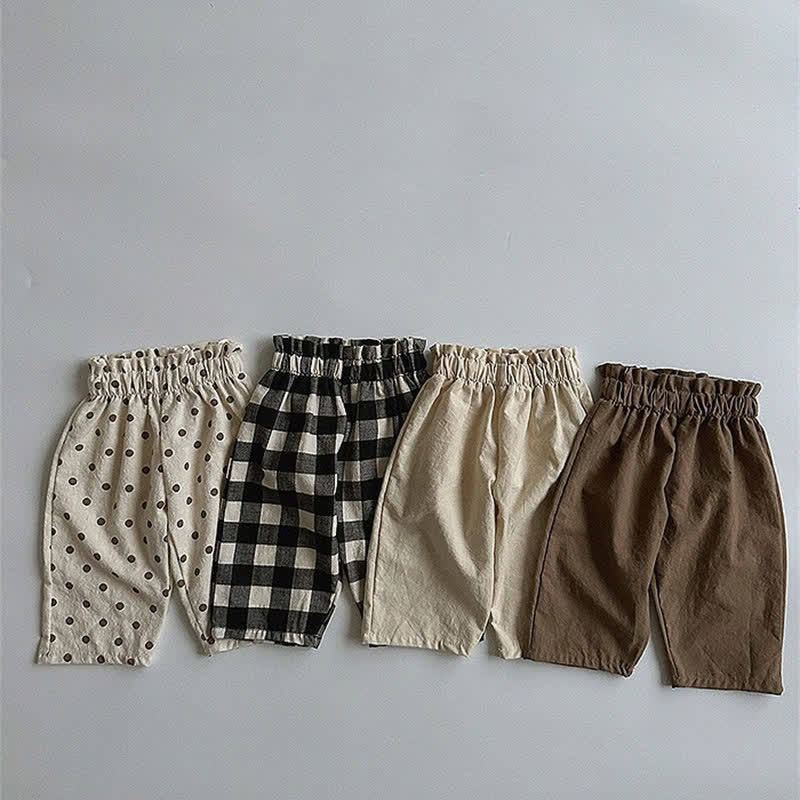 Pantaloni casual classici da neonato con elastico in vita - image 1