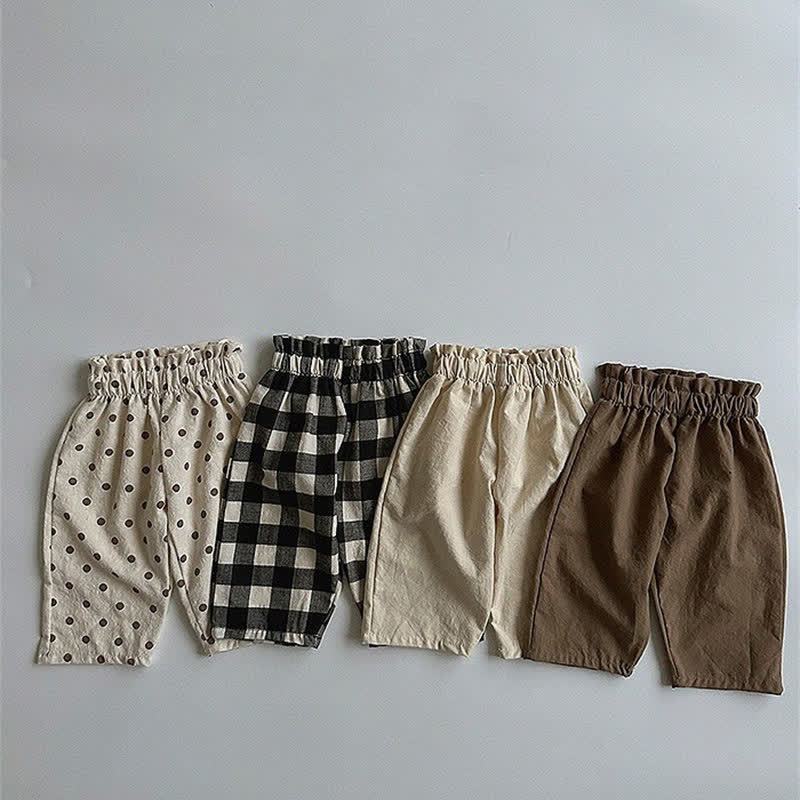 Pantaloni casual classici da neonato con elastico in vita - image 1