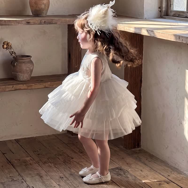 Abito da principessa senza maniche a balze per bambina - image 6
