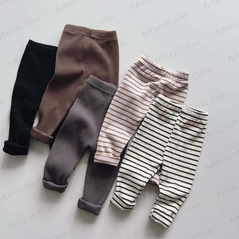 Leggings a coste/a righe per neonati e bambini piccoli - image 1