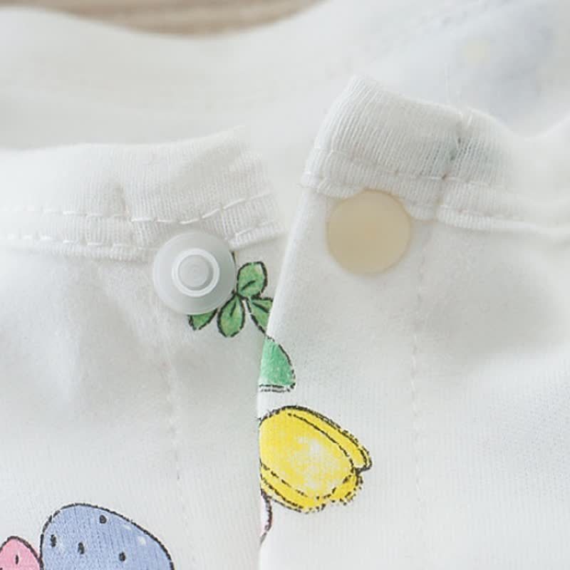 Set pigiama da bambina a due pezzi con stampa animalier/frutta. - image 8
