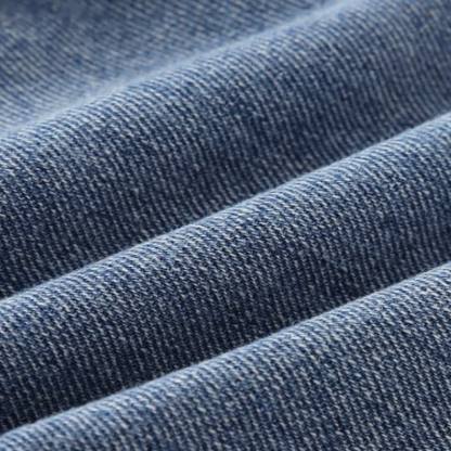 Salopette in denim con orlo arrotolato, blu baby bear, con tasche e tasca, per bambini piccoli - image 8