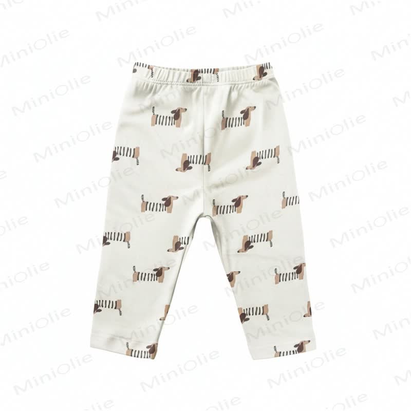 Leggings per neonati con stampa leopardo/cucciolo - image 3